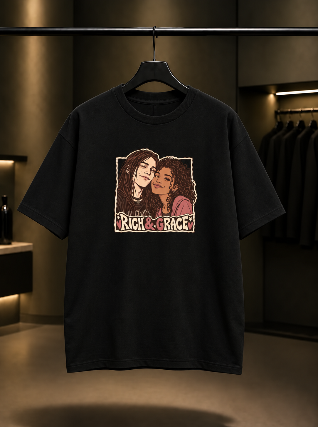 Skins Rich & Grace — Frame Tişört — Siyah