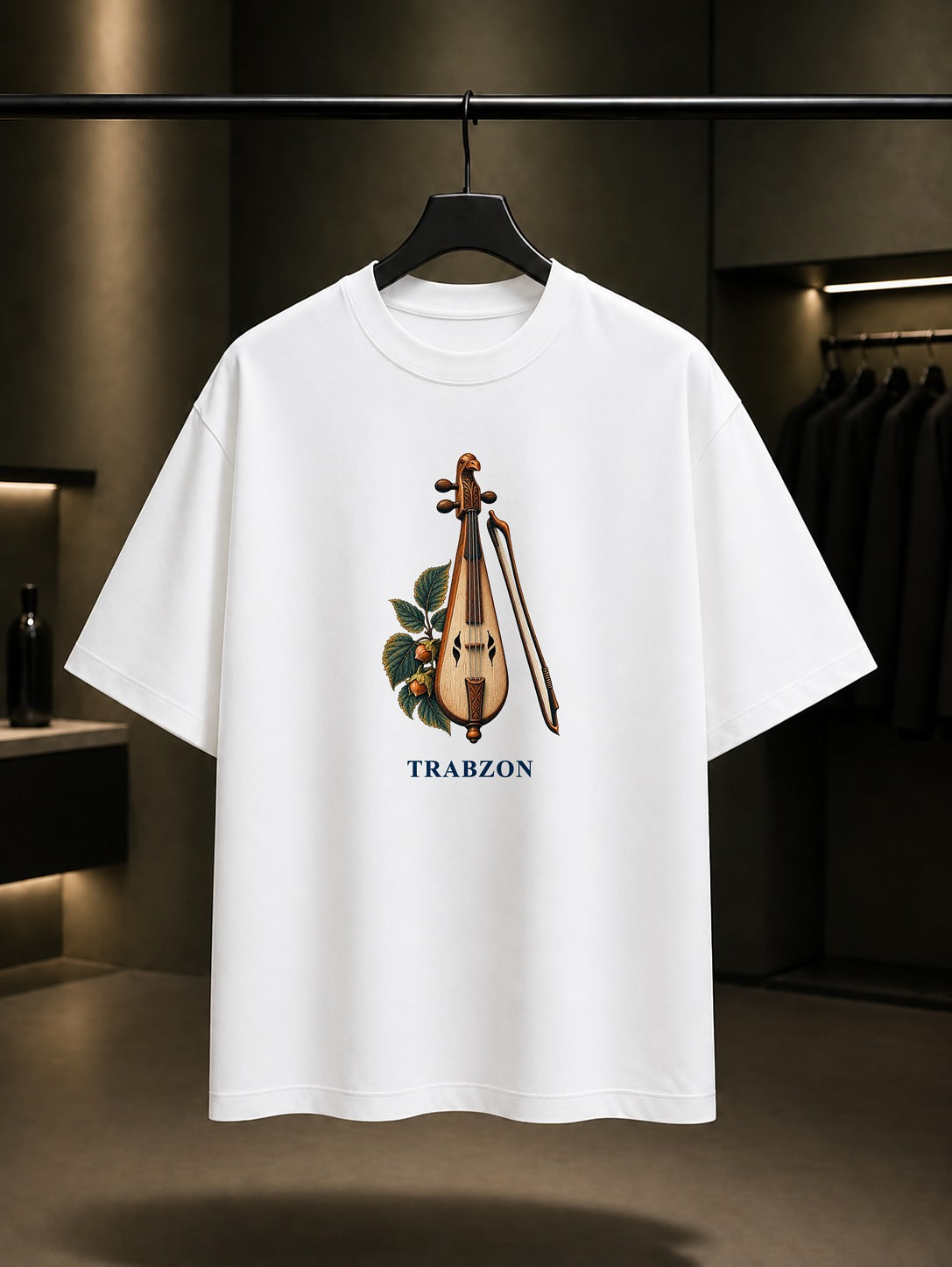 Trabzon Kemençe baskılı beyaz t-shirt