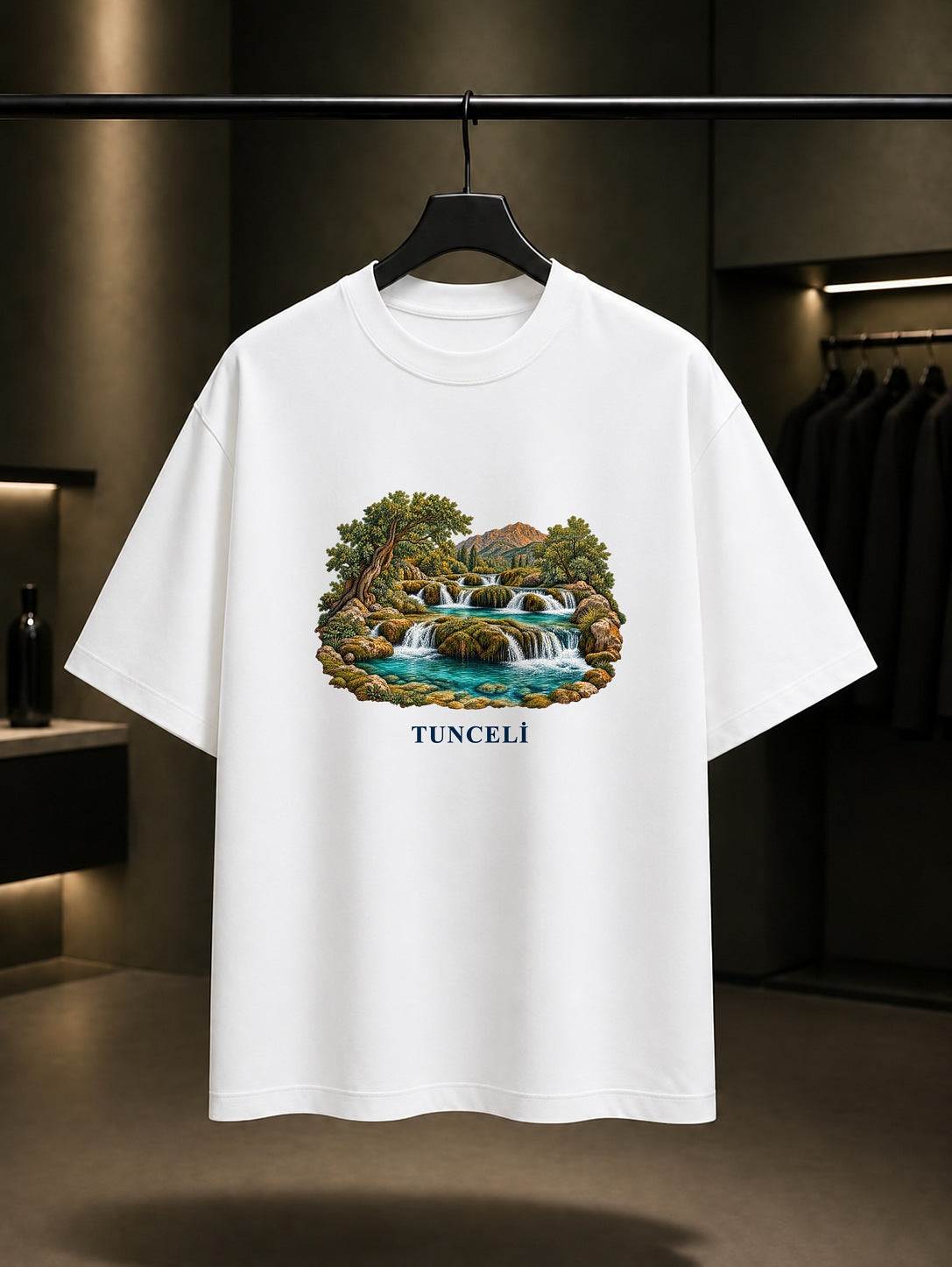 Tunceli Munzur Gözeleri baskılı beyaz t-shirt