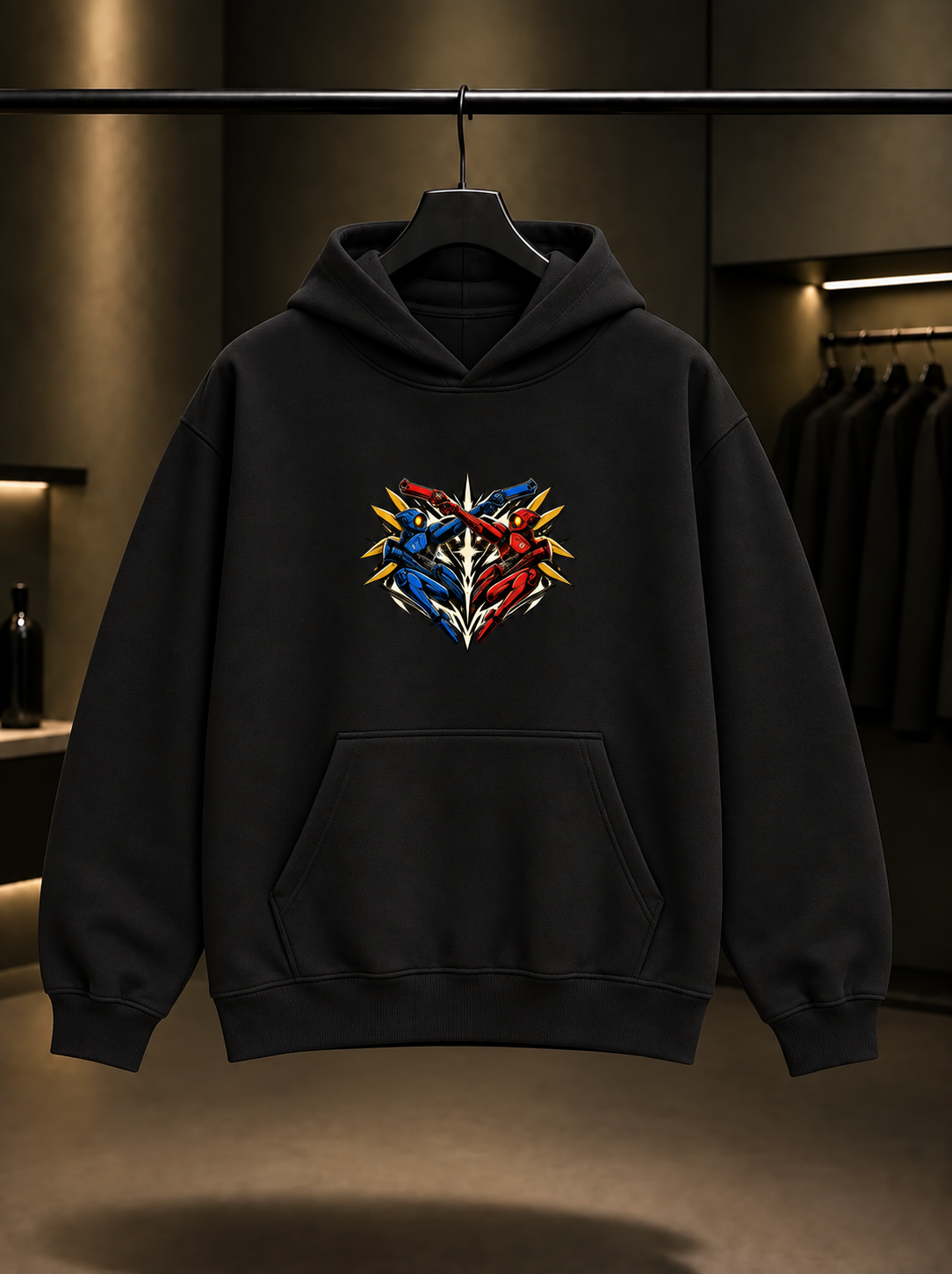 ULTRAKILL V1 V2 Duel Kapüşonlu Sweatshirt — Siyah