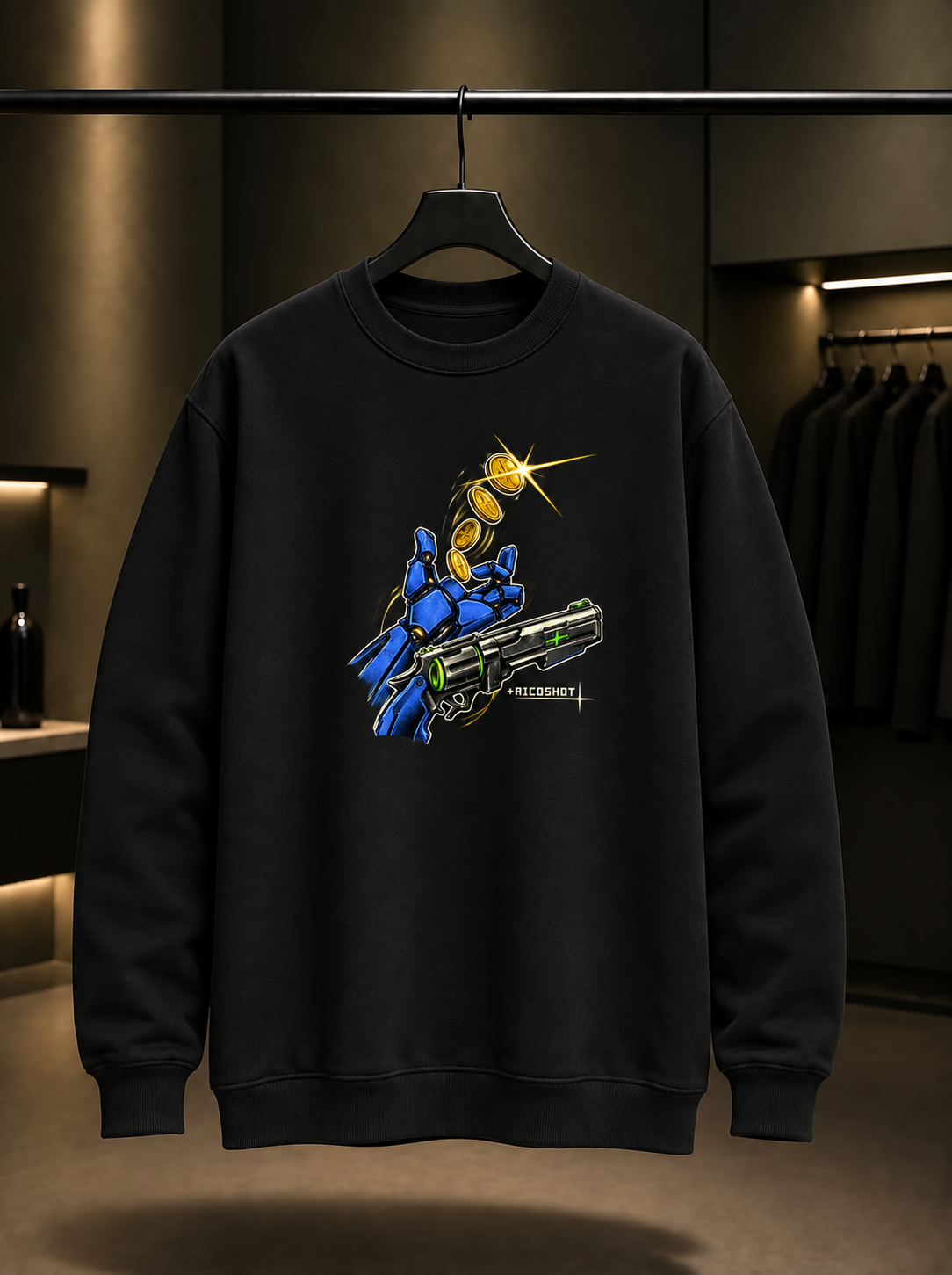 ULTRAKILL Coin Ricochet Sweatshirt — Siyah