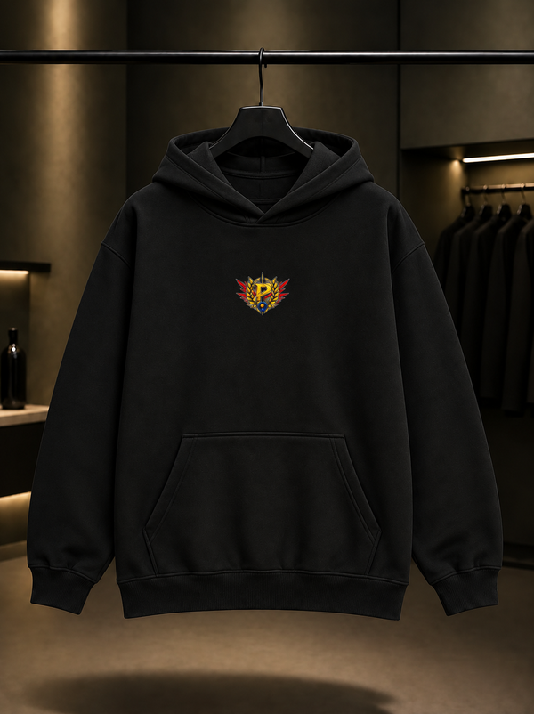 ULTRAKILL Mini P-Rank Kapüşonlu Sweatshirt — Siyah