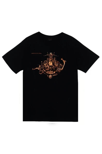 fame-stoned Unisex Siyah Sepultura Baskılı T-shirt