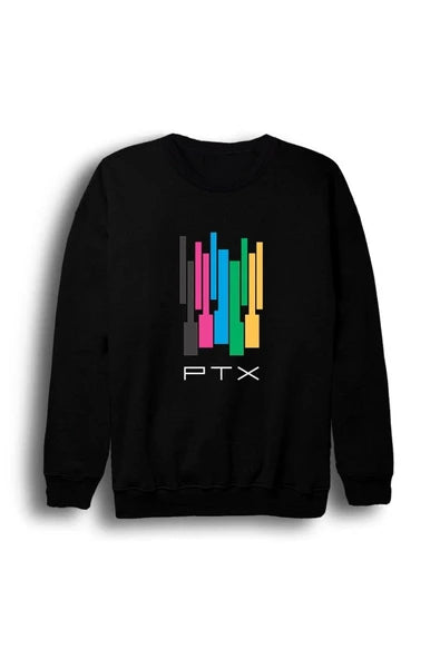 Pentatanix baskılı siyah sweatshirt