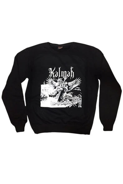 Kalmah baskılı siyah sweatshirt