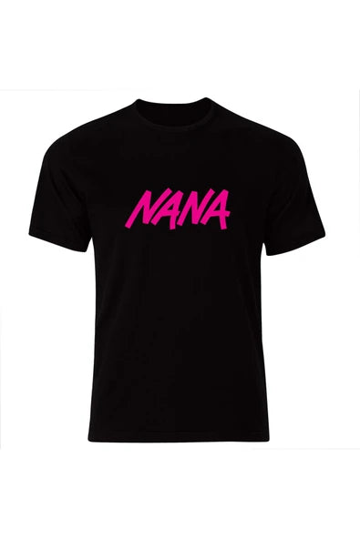 fame-stoned  Black Stones Nana Karakterli Anime Baskılı Unisex %100 Pamuk Siyah T-shirt