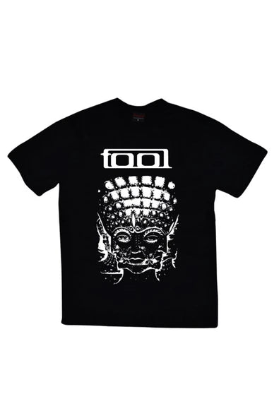 fame-stoned Tool Baskılı Unisex %100 Pamuk Siyah T-shirt