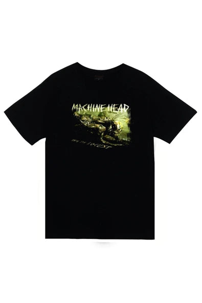 fame-stoned Machine Head Unisex %100 Pamuk Siyah T-shirt