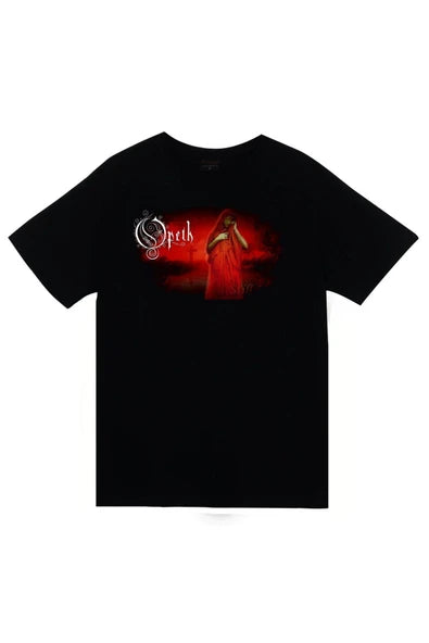 fame-stoned Opeth Baskılı Unisex %100 Pamuk Siyah T-shirt