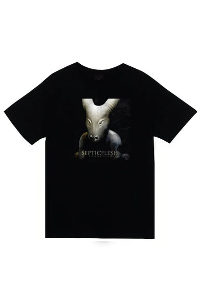 fame-stoned Septicflesh Baskılı Unisex %100 Pamuk Siyah T-shirt