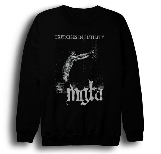 Mgła - Black Metal - Exercises in Futility Baskılı Unisex %100 Pamuk Bisiklet Yaka Siyah Sweatshirt