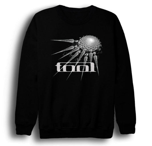 Tool Müzik Grubu - 10,000 Days Baskılı Unisex %100 Pamuk Bisiklet Yaka Siyah Sweatshirt
