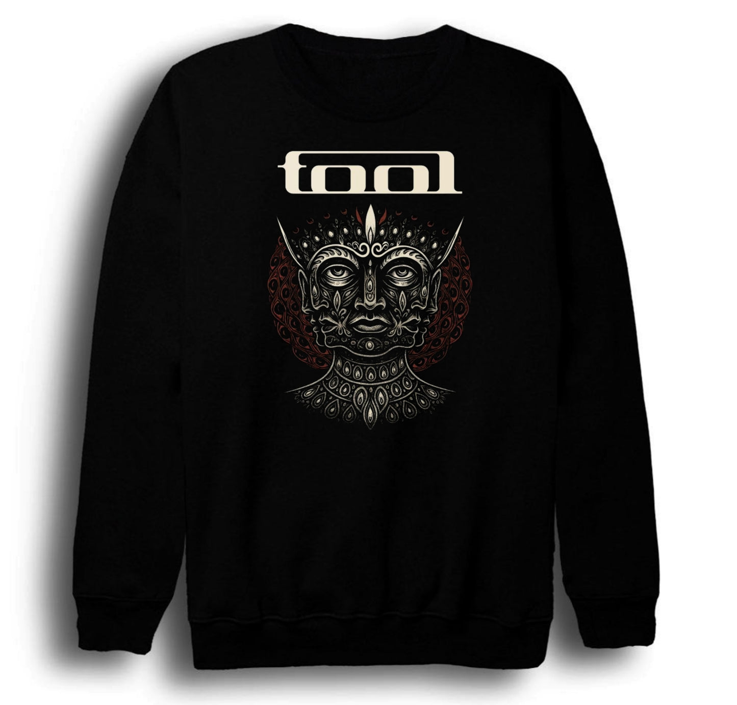 Tool Müzik Grubu - Fear Inoculum Baskılı Unisex %100 Pamuk Bisiklet Yaka Siyah Sweatshirt