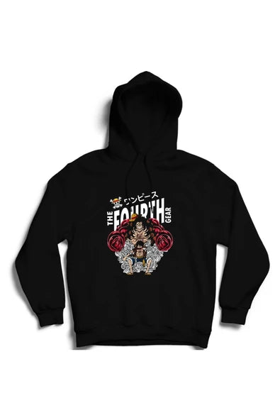 fame-stoned One Piece Anime Baskılı Kapşonlu Sweatshirt
