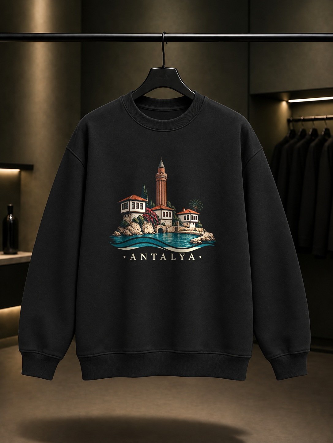 Antalya Yivli Minare Sweatshirt – Siyah