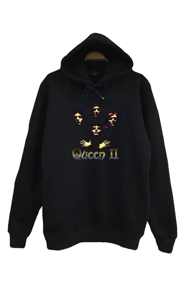 fame-stoned Çocuk Siyah Queen Baskılı  Sweatshirt