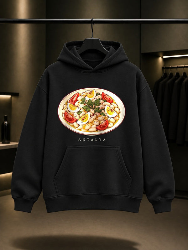 Antalya Piyazı Kapüşonlu Sweatshirt – Siyah