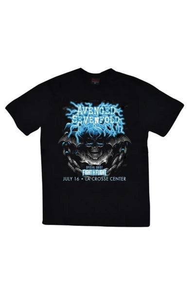 fame-stoned  Avenged Sevenfold Baskılı Unisex %100 Pamuk Siyah T-shirt