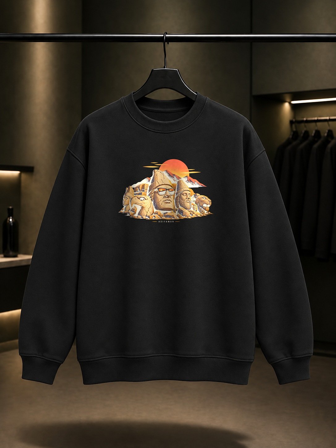 Adıyaman Nemrut Dağı Sweatshirt – Siyah
