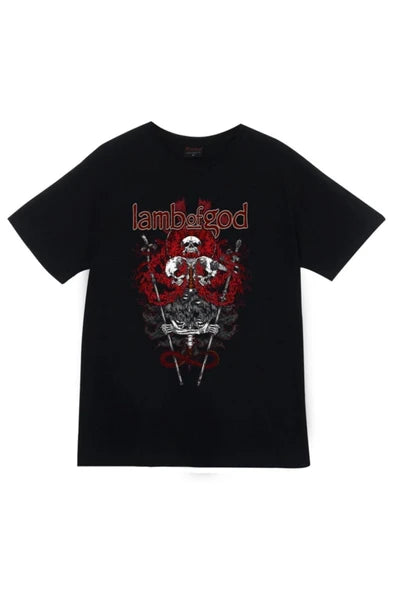 fame-stoned Lamb Of God Unisex Siyah Baskılı T-shirt