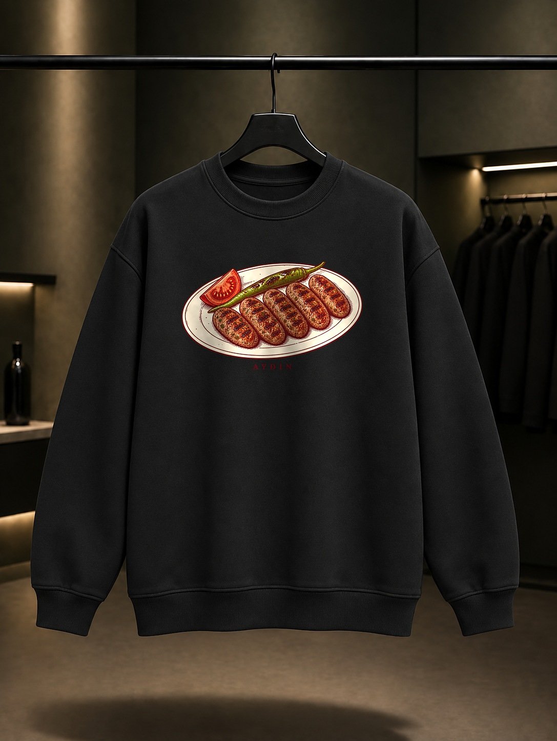 Aydın Çine Köftesi Sweatshirt – Siyah