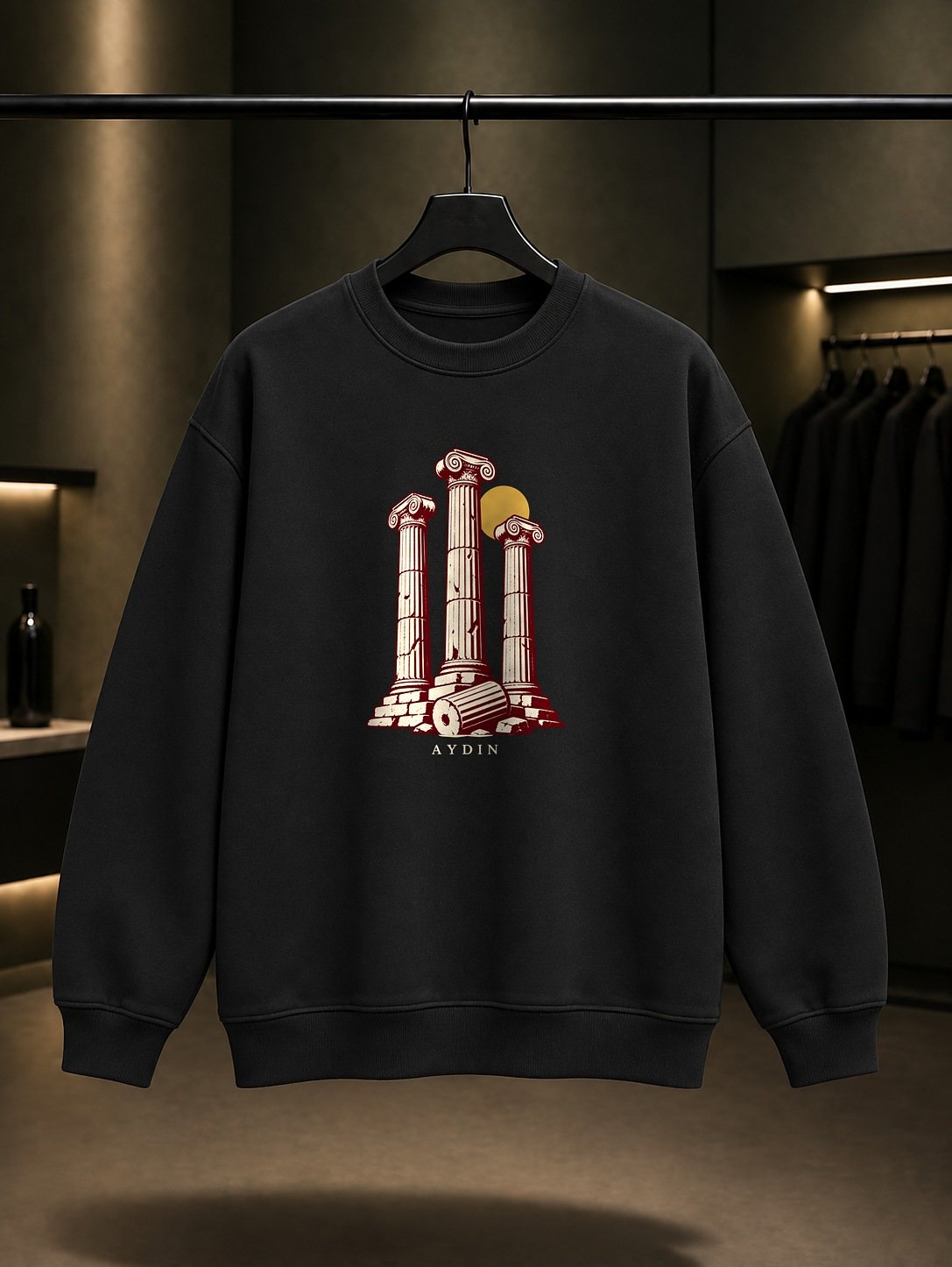 Aydın Didyma Apollon Tapınağı Sweatshirt – Siyah