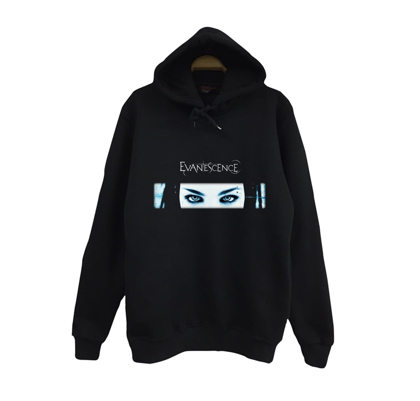Evanescence Baskılı Unisex %100 Pamuk Kapüşonlu Siyah Sweatshirt