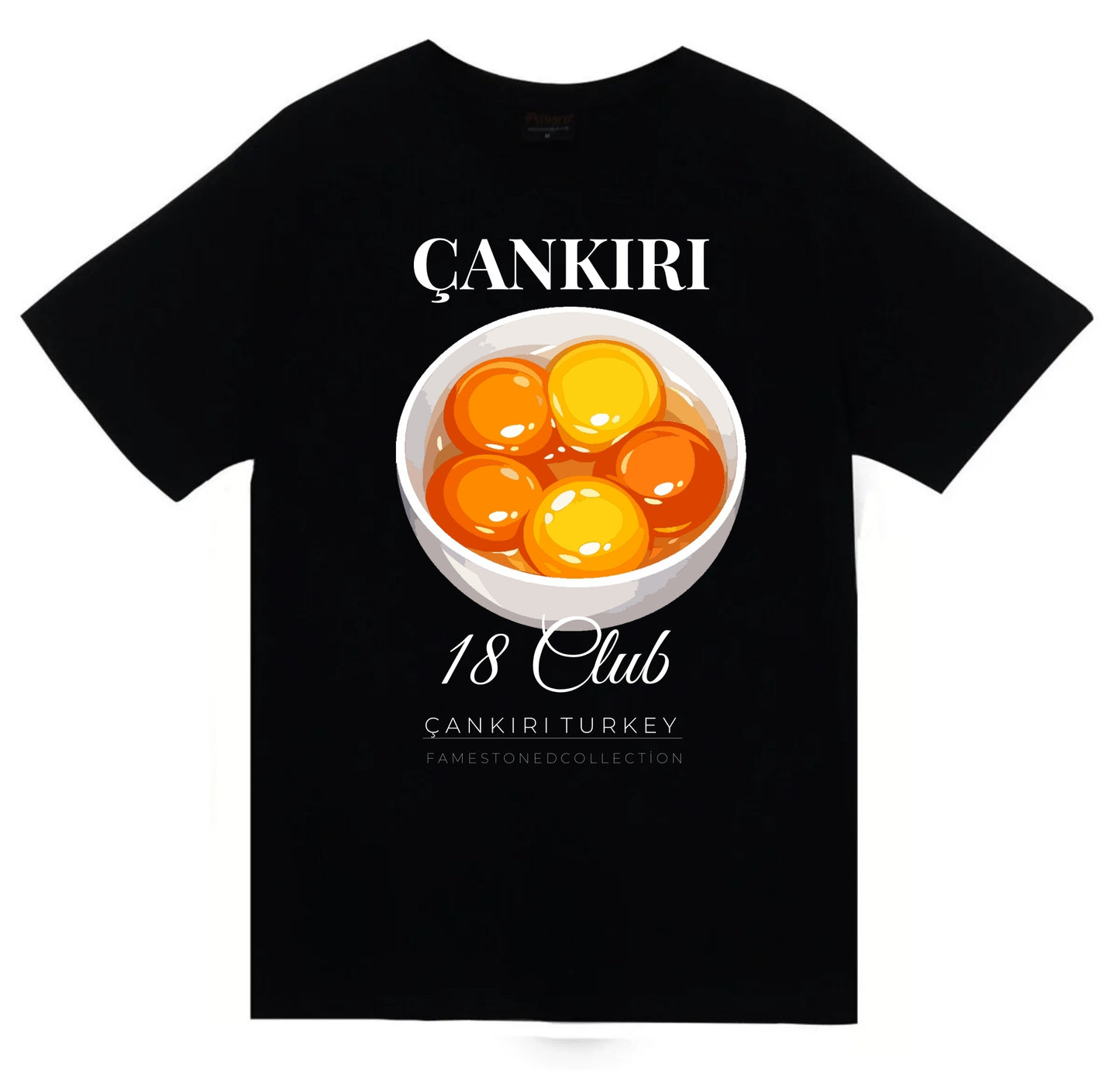 Çankırı - 18 - Tuz Mağarası - Ilgaz - Şehir Baskılı Unisex %100 Pamuk Siyah T-shirt