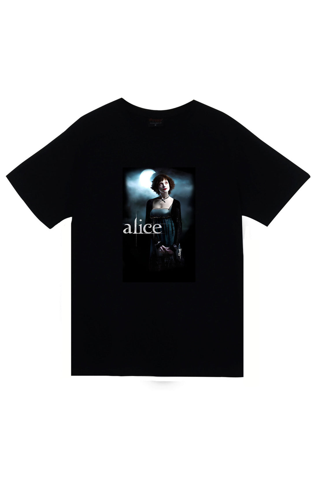 Twilight Film Alice Karakter Poster baskılı siyah tişört