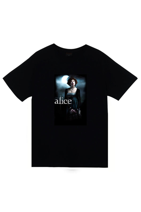 Twilight Film Alice Karakter Poster baskılı siyah tişört
