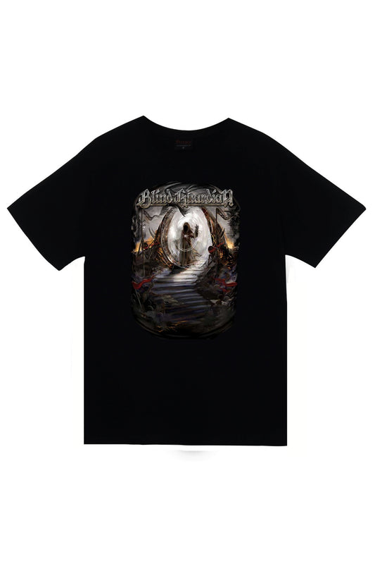 Blind Guardian Müzik, Metal Grubu Baskılı Unisex %100 Pamuk Siyah T-shirt