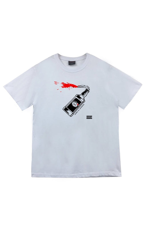 Onyx Baskılı Unisex %100 Pamuk Beyaz T-shirt