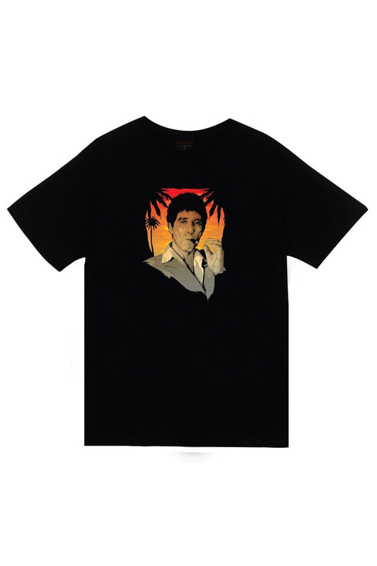 Unisex Siyah Scarface Tony Montana T-Shirt