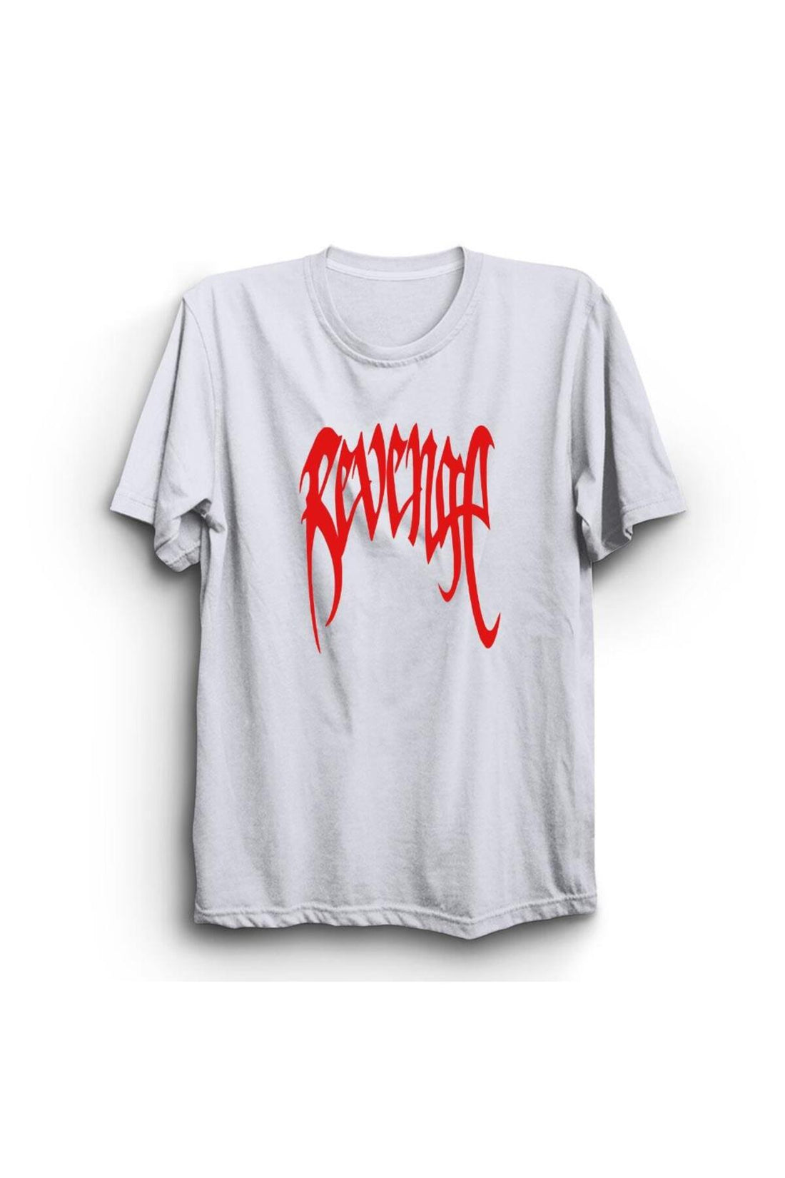 Unisex Revenge baskılı beyaz tişört