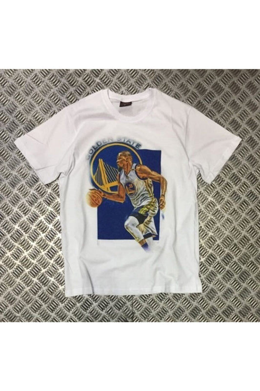 Kevın Durant - Basketbol Baskılı Unisex %100 Pamuk Beyaz T-shirt