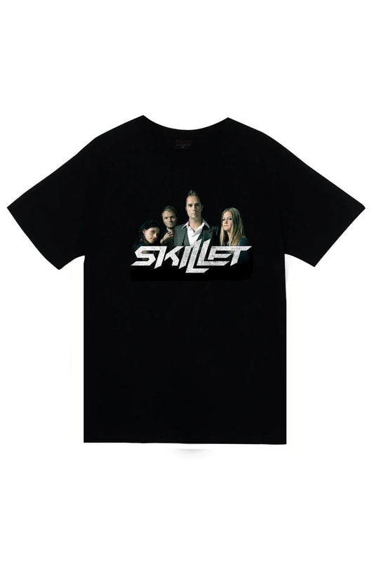 Skillet - Müzik - Rock Grubu Baskılı Unisex %100 Pamuk T-shirt