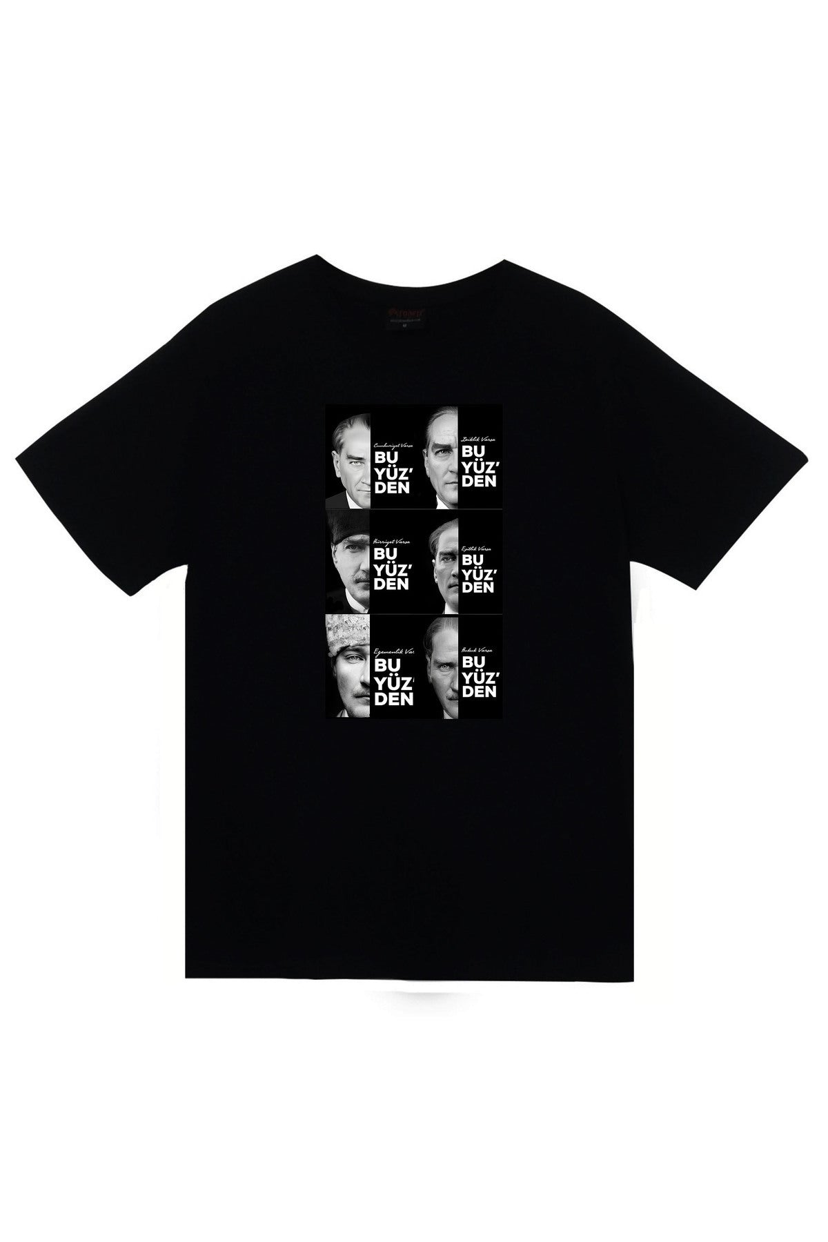 Gazi Mustafa Kemal Atatürk Baskılı Unisex %100 Pamuk T-shirt