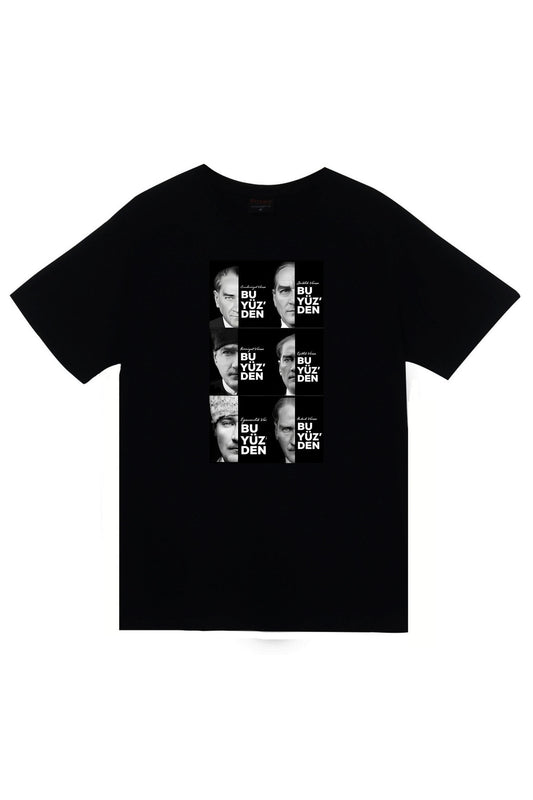 Gazi Mustafa Kemal Atatürk Baskılı Unisex %100 Pamuk T-shirt