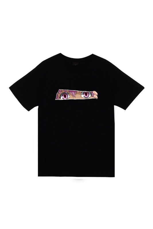 Mirai Nikki Anime Baskılı Unisex %100 Pamuk Siyah T-shirt