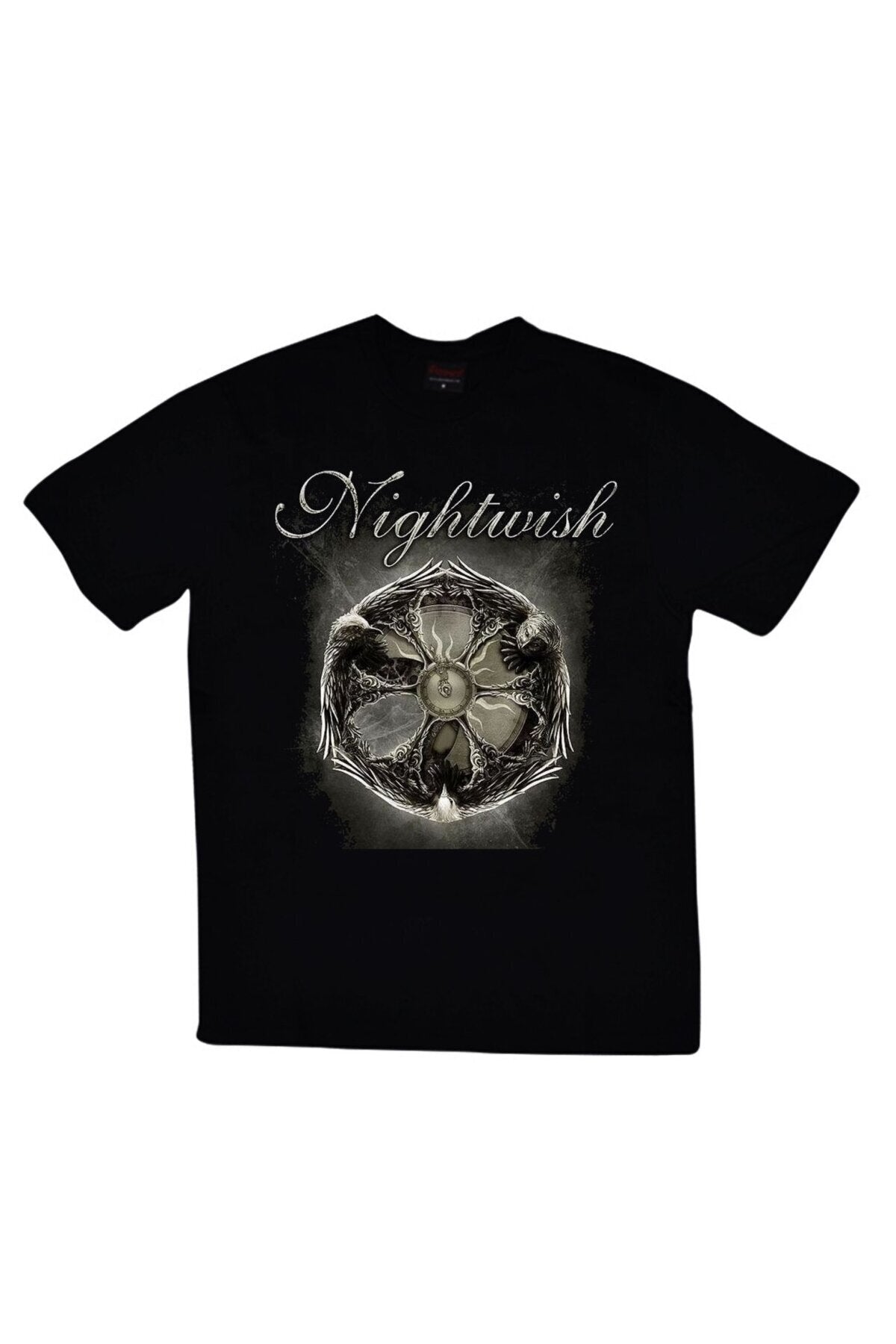 Nightwish Baskılı Unisex %100 Pamuk Siyah T-shirt