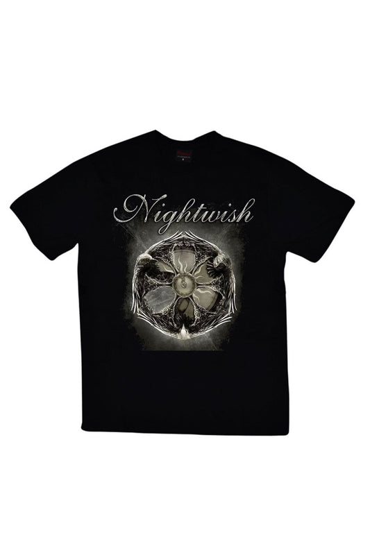 Nightwish Baskılı Unisex %100 Pamuk Siyah T-shirt