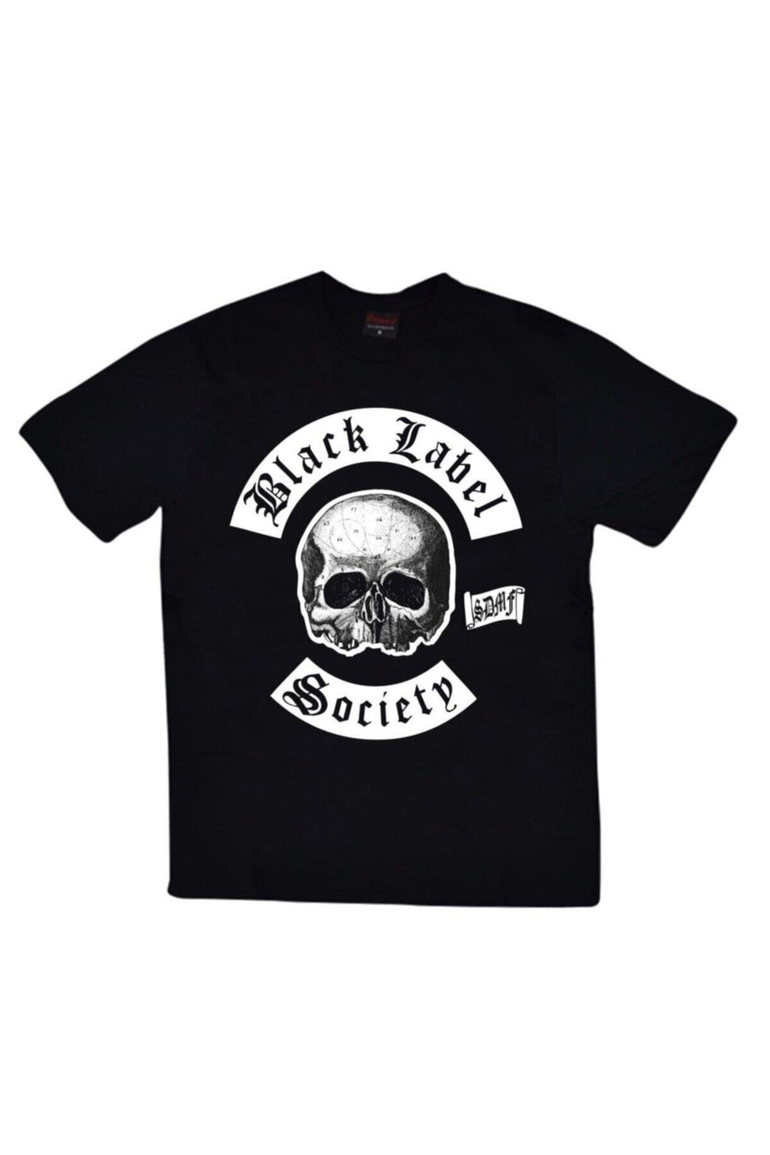 Unisex Siyah Black Label Society baskılı siyah tişört