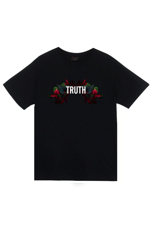 Truth Baskılı Unisex %100 Pamuk Siyah T-shirt