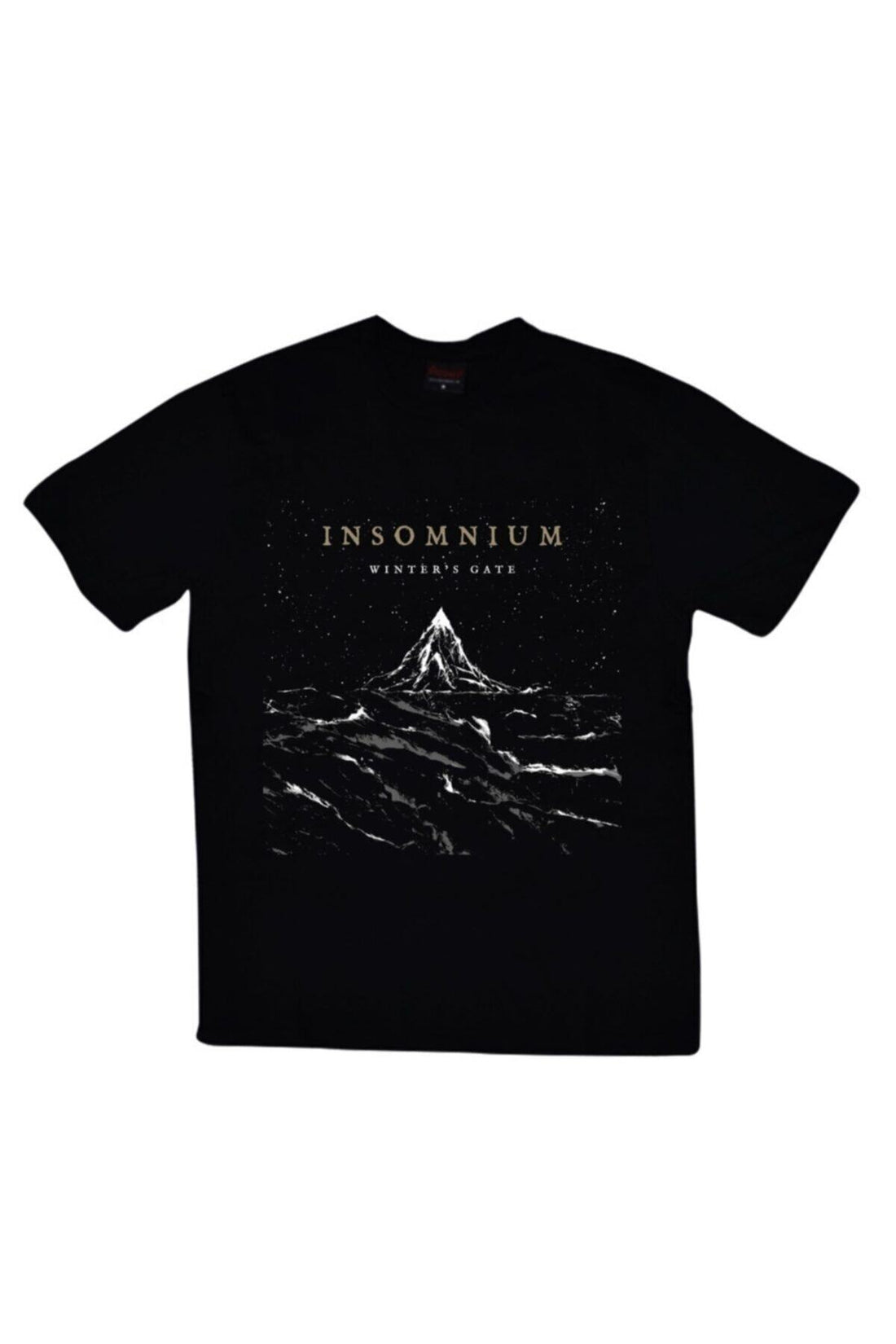 Unisex Siyah Insomnium baskılı siyah tişört