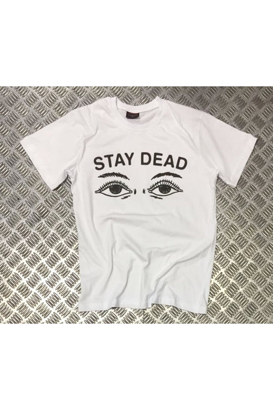 Unisex Beyaz Star Dead Baskılı Tshirt