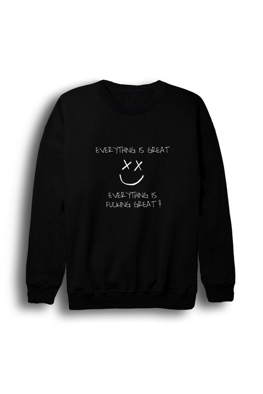 Louis Tomlinson Baskılı Bisiklet Yaka Sweatshirt