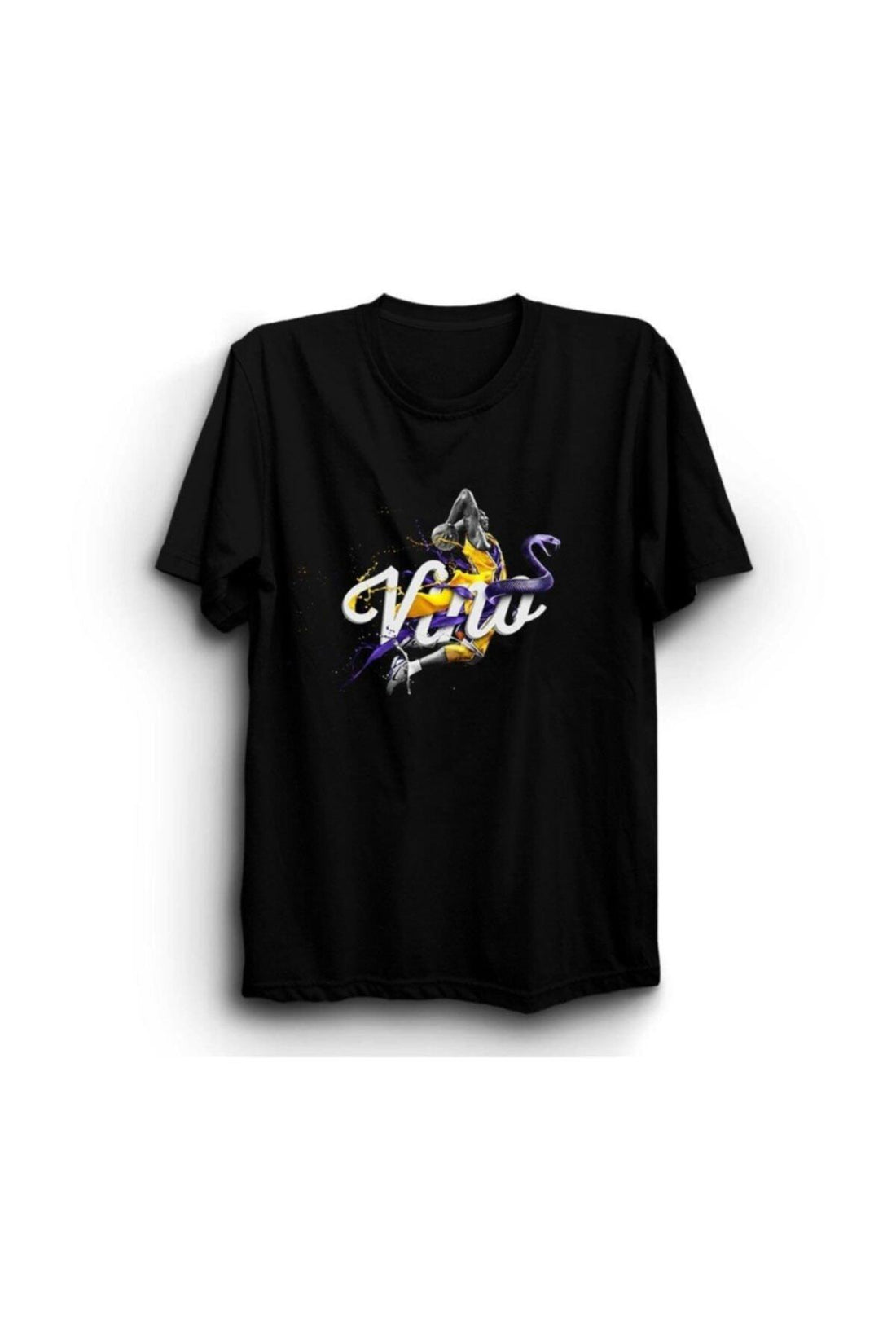 Kobe Bryant baskılı siyah tişört
