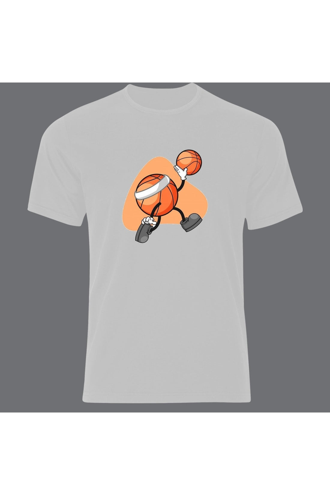 Basketbol Topu baskılı beyaz tişört