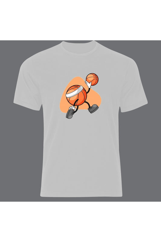 Basketbol Topu Baskılı Unisex Tshirt