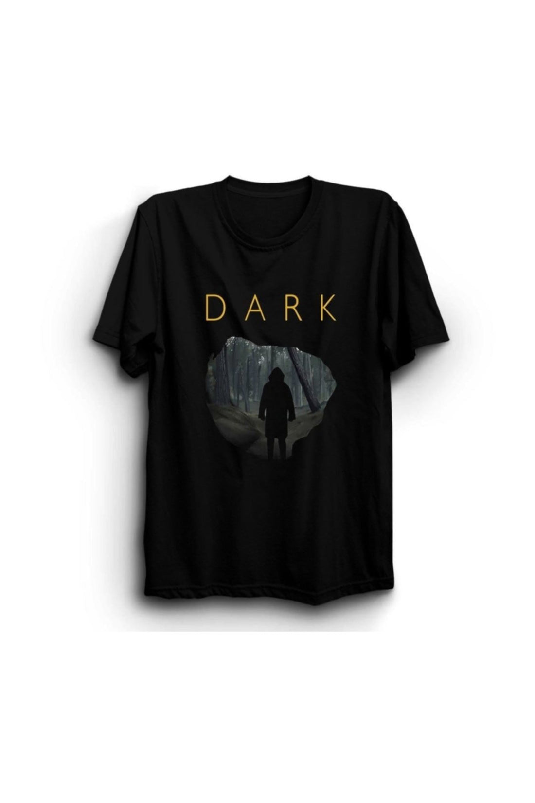 Siyah Dark baskılı siyah tişört